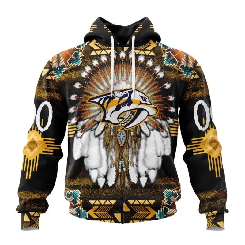 NHL Nashville Predators Special Native Costume Design,QTNHL080524A2683