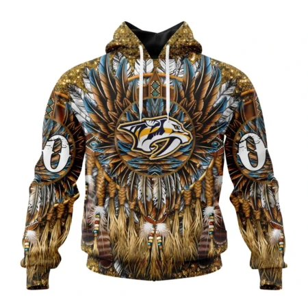 NHL Nashville Predators Special Native Costume Design,QTNHL080524A2737