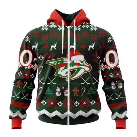 NHL Nashville Predators, Specialized Unisex Christmas Is Coming,QTNHL 080524B2935