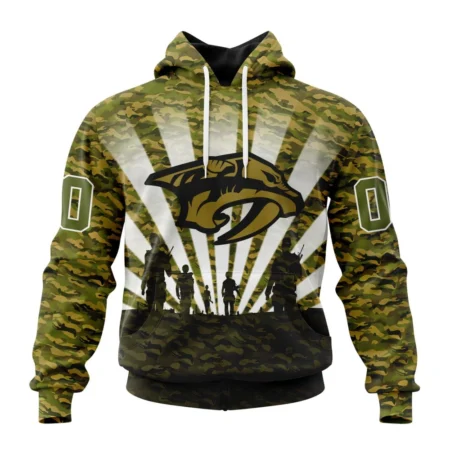 NHL Nashville Predators Special Military Camo Kits For Veterans Day And Rememberance Day,QTNHL080524A3473