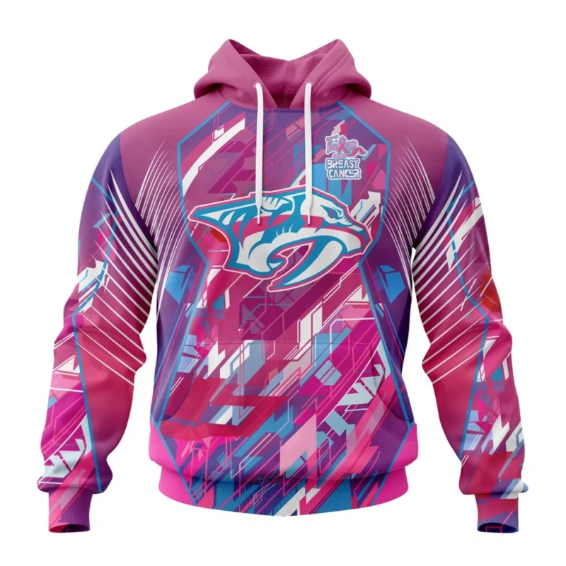 NHL Nashville Predators, Specialized Design I Pink I Can, Fearless Again Breast Cancer,QTNHL080524A3564