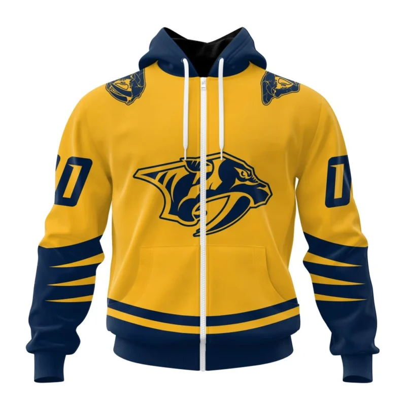 NHL Personalized Name And Number, Nashville Predators Special Two-Tone Design,QTNHL Personalized Name And Number,080524B455