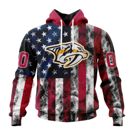 NHL Nashville Predators Special Design For Independence Day The Fourth Of July,QTNHL080524A487