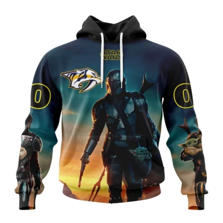 NHL Nashville Predators Special Star Wars The Mandalorian Design,QTNHL080524A702