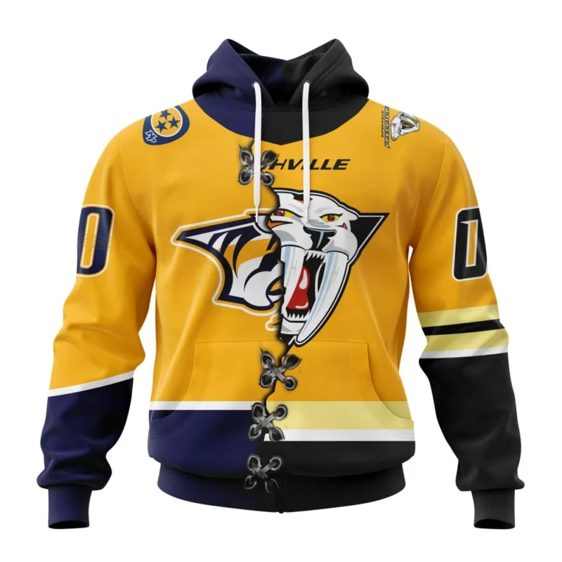 NHL Nashville Predators Special Home Mix Reverse Retro Personalized Kits,QTNHL080524A930