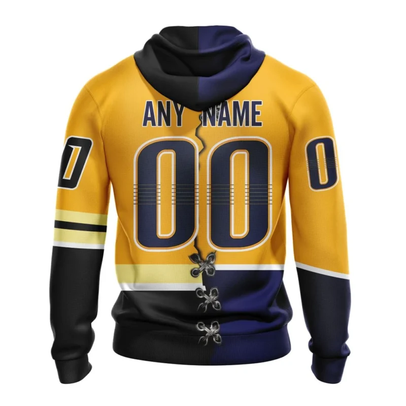 NHL Nashville Predators Special Home Mix Reverse Retro Personalized Kits,QTNHL080524A930