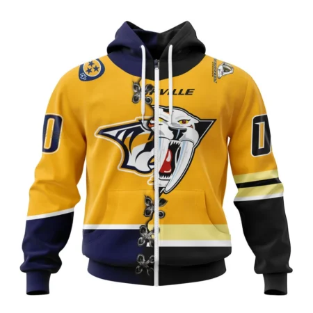 NHL Personalized Name And Number, Nashville Predators Special Home Mix Reverse Retro Personalized Kits,QTNHL Personalized Name And Number,080524B930