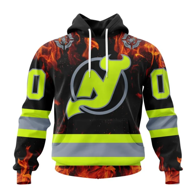 NHL New Jersey Devils Special Design Honoring Firefighters,QTNHL080524A1090