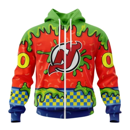 NHL Personalized Name And Number, New Jersey Devils Special Nickelodeon Design,QTNHL Personalized Name And Number,080524B1181