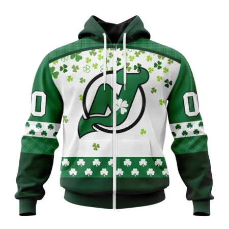 NHL Personalized Name And Number, New Jersey Devils Special Design For St. Patrick Day,QTNHL Personalized Name And Number,080524B1245