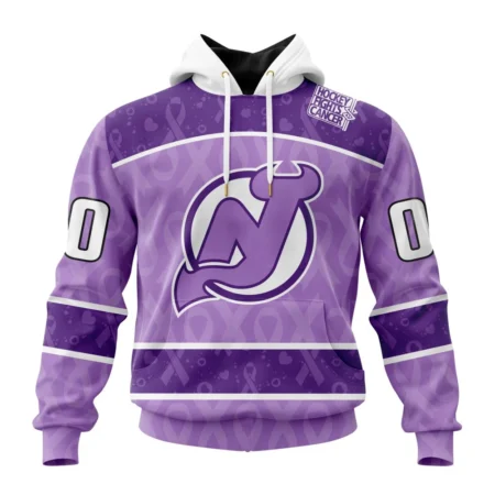 NHL New Jersey Devils New Lavender Hockey Fight Cancer,QTNHL080524A1484