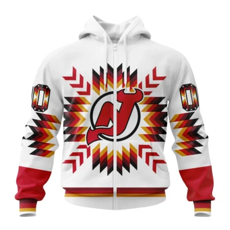 NHL Personalized Name And Number, New Jersey Devils Special Design With Native Pattern,QTNHL Personalized Name And Number,080524B1580