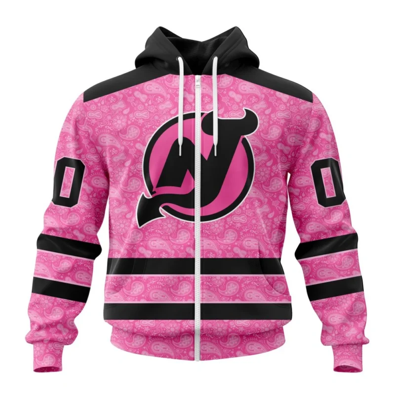 NHL Personalized Name And Number, New Jersey Devils Special Pink Fight Breast Cancer,QTNHL Personalized Name And Number,080524B1640