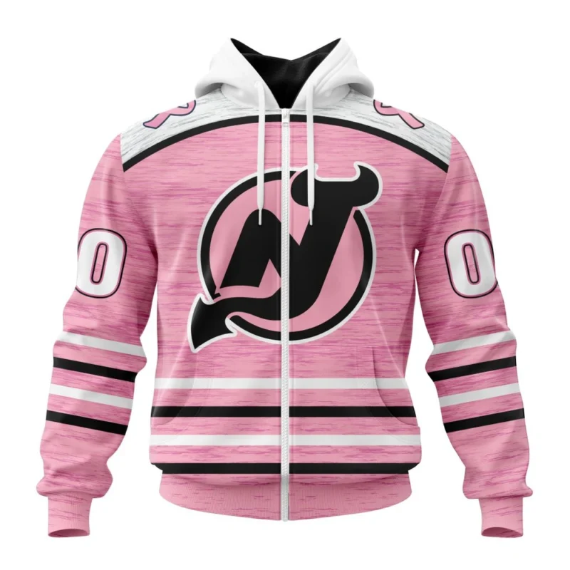 NHL Personalized Name And Number, New Jersey Devils Special Pink Fight Breast Cancer Design,QTNHL Personalized Name And Number,080524B1744