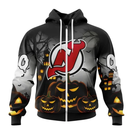 NHL Personalized Name And Number, New Jersey Devils Special Design For Halloween,QTNHL Personalized Name And Number,080524B1996