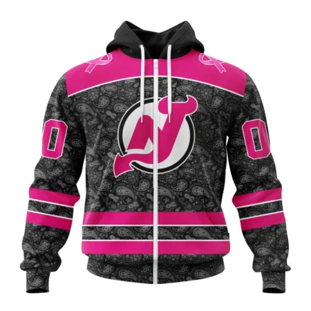 NHL Personalized Name And Number, New Jersey Devils Special Pink In The Rink Fight Breast Cancer,QTNHL Personalized Name And Number,080524B2084