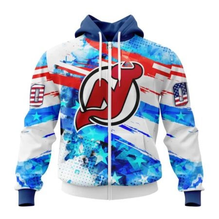 New Jersey Devils, Special Concept For Independence Day,QTNHL Personalized Name And Number,080524B2148