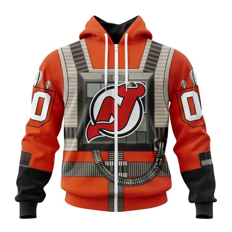 NHL Personalized Name And Number, New Jersey Devils Star Wars Rebel Pilot Design,QTNHL Personalized Name And Number,080524B2326