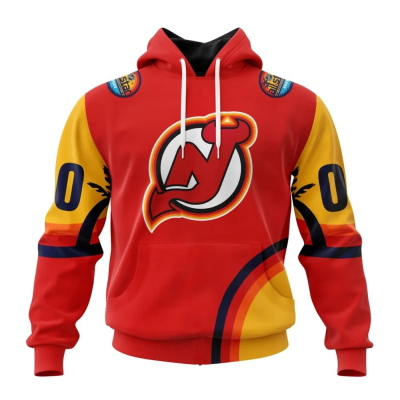 NHL New Jersey Devils Special All-Star Game Design With Florida Sunset,QTNHL080524A2595