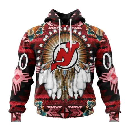 NHL New Jersey Devils Special Native Costume Design,QTNHL080524A2684