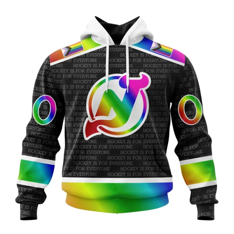 NHL New Jersey Devils Special Pride Design Hockey Is For Everyone,QTNHL080524A2710