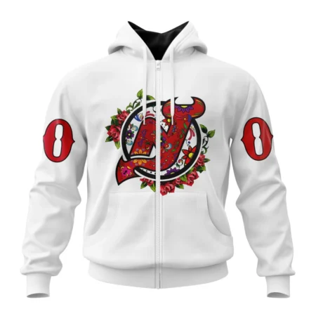 NHL New Jersey Devils, Specialized Unisex Kits Dia De Muertos,QTNHL 080524B2858