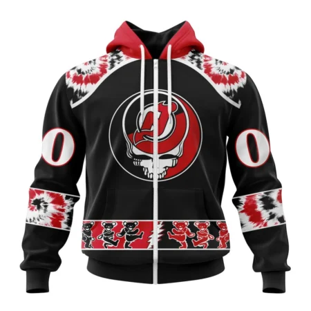 NHL Personalized Name And Number, New Jersey Devils Special Grateful Dead Design,QTNHL Personalized Name And Number,080524B31