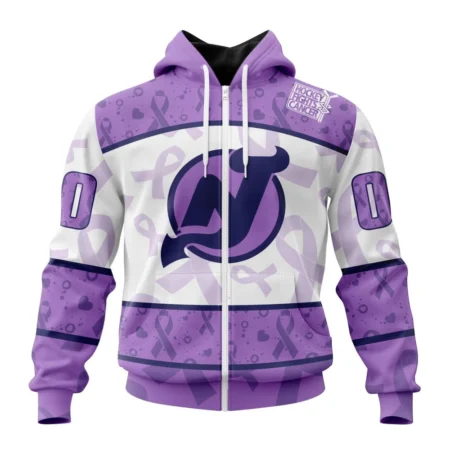 NHL New Jersey Devils Special Lavender Fight Cancer,QTNHL 080524B3104