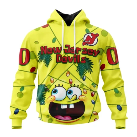 New Jersey Devils, Specialized Jersey With Spongebob ,QTNHL080524A3262