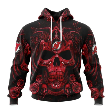 NHL New Jersey Devils Special Design With Skull Art,QTNHL080524A347