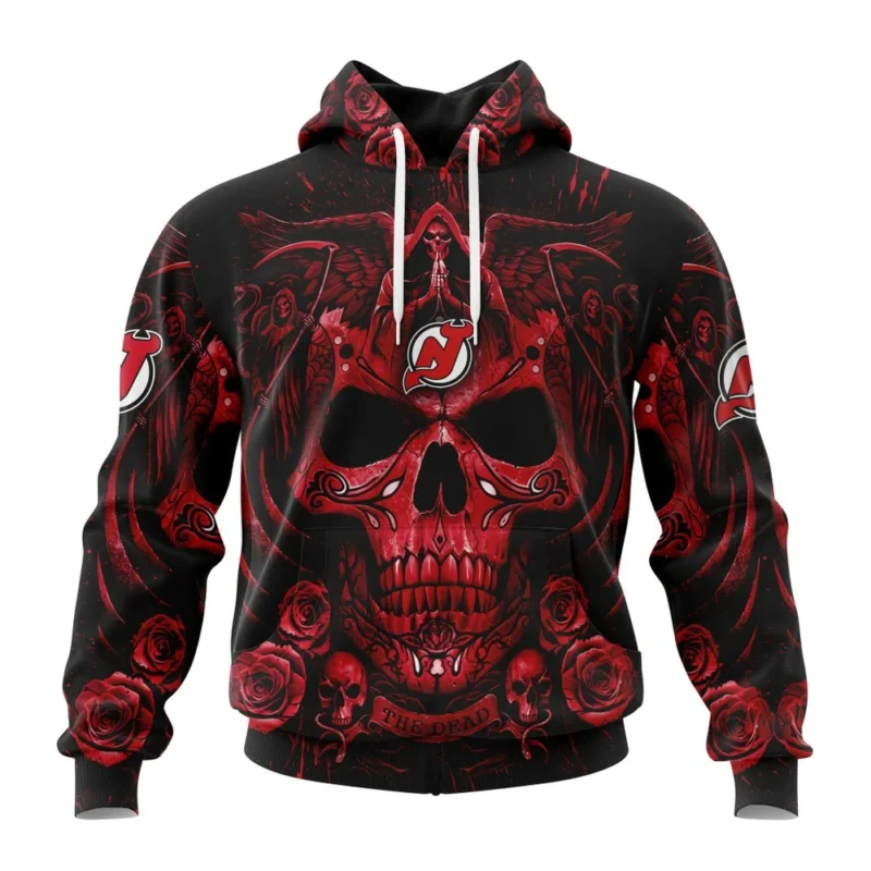 NHL New Jersey Devils Special Design With Skull Art,QTNHL080524A347