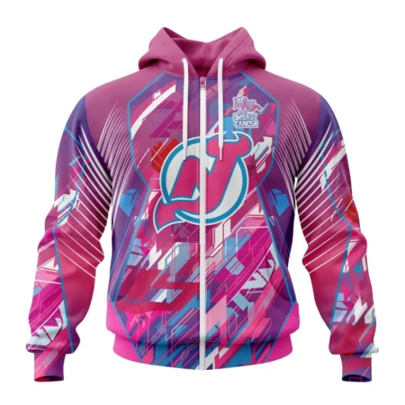 NHL New Jersey Devils, Specialized Design I Pink I Can, Fearless Again Breast Cancer,QTNHL 080524B3565