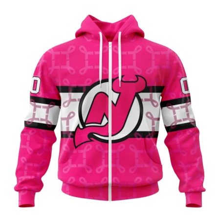 NHL New Jersey Devils, Specialized Design I Pink I Can, In October We Wear Pink Breast Cancer,QTNHL 080524B3620