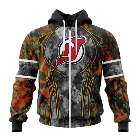 NHL New Jersey Devils, Specialized Design Wih Camo Concepts For Hungting In Forest,QTNHL 080524B3649