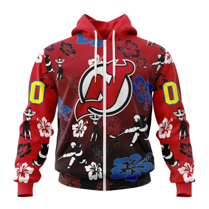 NHL New Jersey Devils X Hawaii Specialized Design For Hawaiia ,QTNHL 080524B3796