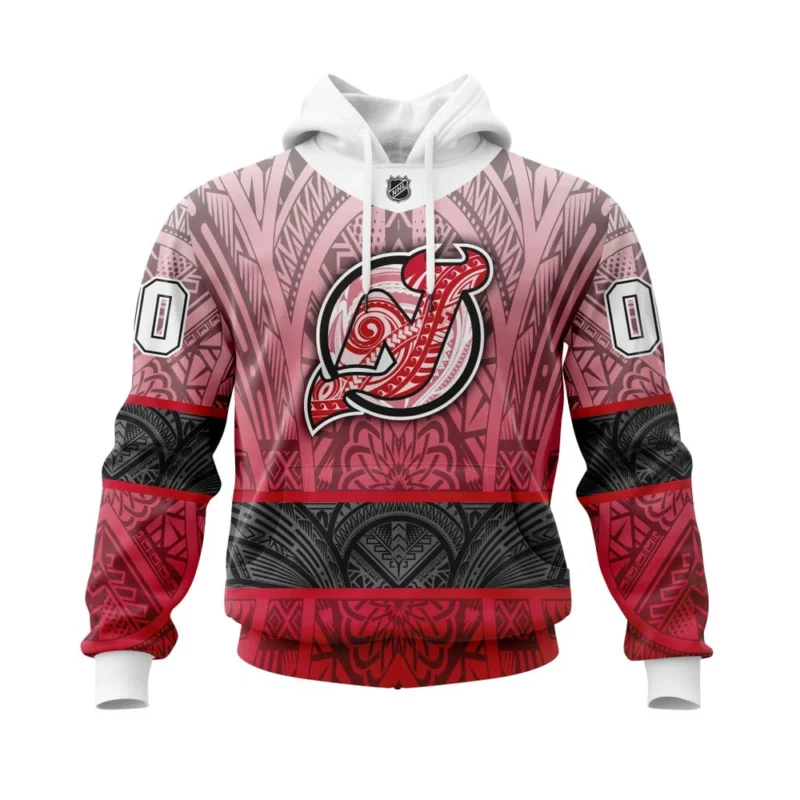 New Jersey Devils, Specialized Native With Samoa Culture ,QTNHL080524A3839