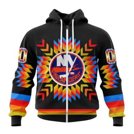 NHL Personalized Name And Number, New York Islanders Special Design With Native Pattern,QTNHL Personalized Name And Number,080524B1024