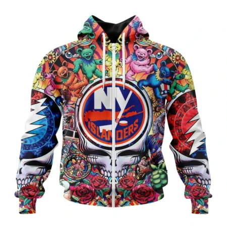 NHL Personalized Name And Number, New York Islanders Special Grateful Dead Design,QTNHL Personalized Name And Number,080524B103