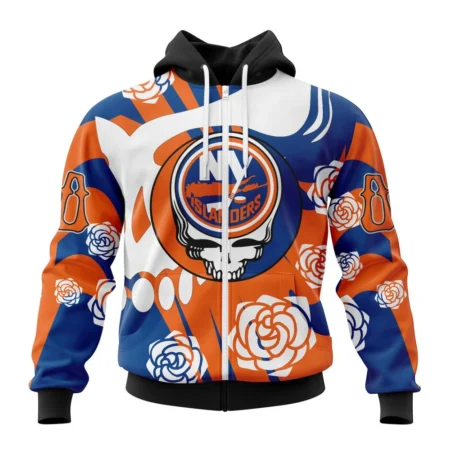 NHL Personalized Name And Number, New York Islanders Special Grateful Dead Design,QTNHL Personalized Name And Number,080524B1275