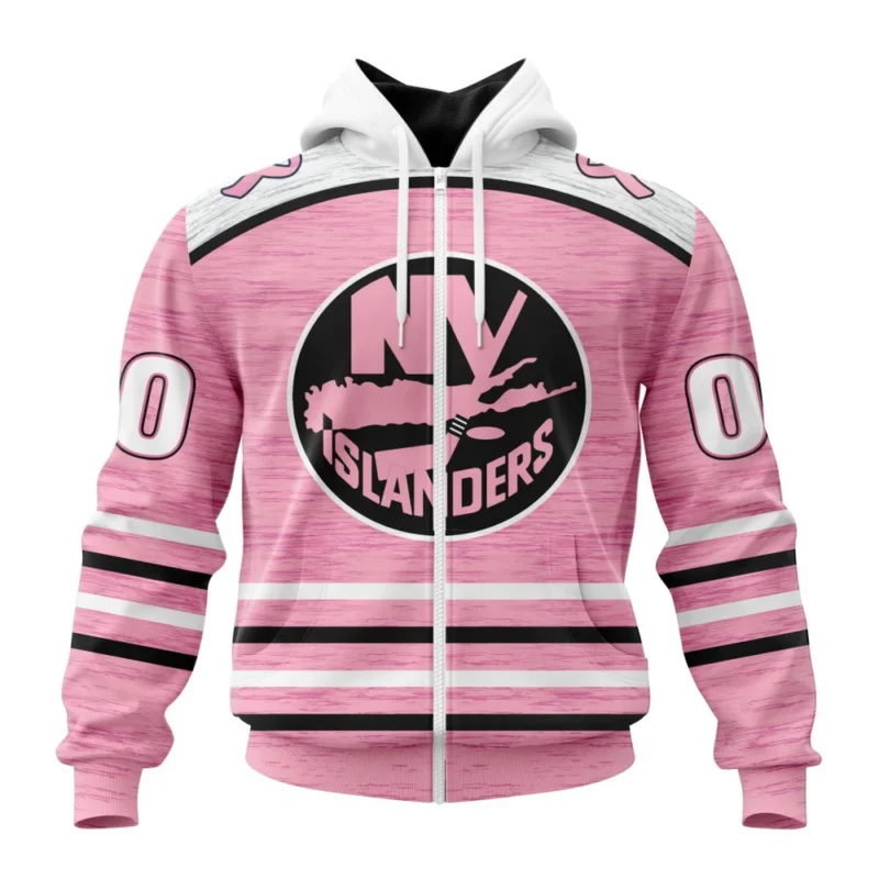 NHL Personalized Name And Number, New York Islanders Special Pink Fight Breast Cancer Design,QTNHL Personalized Name And Number,080524B1742