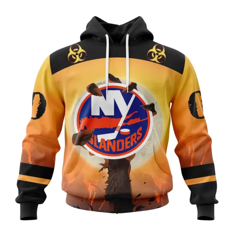 NHL New York Islanders Special Zombie Design For Halloween,QTNHL080524A1935