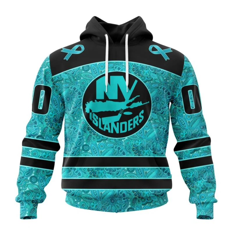 NHL New York Islanders Special Design Fight Ovarian Cancer,QTNHL080524A2416