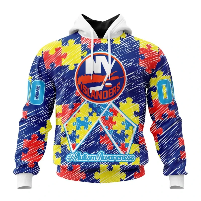 NHL New York Islanders Special Autism Awareness Design,QTNHL080524A2472