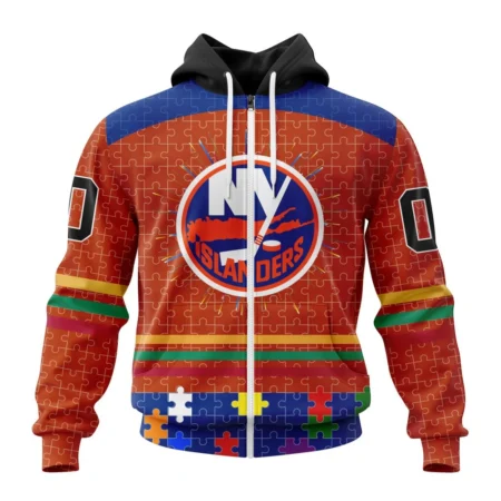 NHL Personalized Name And Number, New York Islanders, Specialized Fearless Aganst Autism ,QTNHL Personalized Name And Number,080524B2519