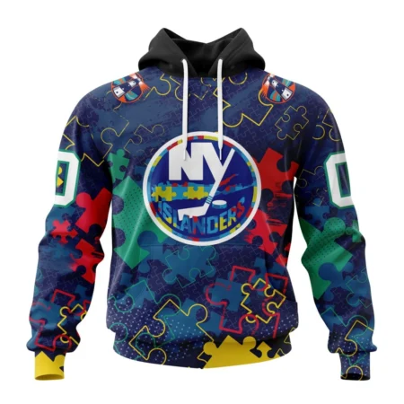 NHL New York Islanders, Specialized Fearless Aganst Autism,QTNHL080524A2625