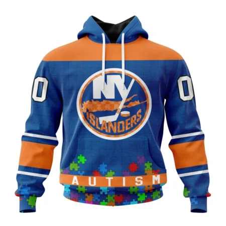 NHL New York Islanders, Specialized Unisex Kits Hockey Fights Against Autism,QTNHL080524A2656