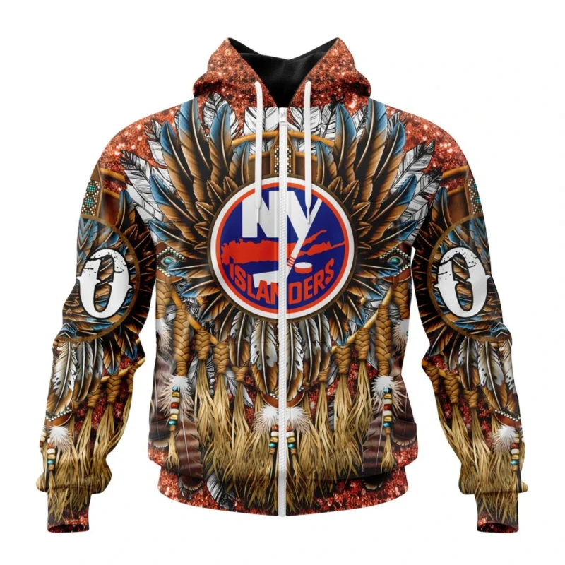 NHL Personalized Name And Number, New York Islanders Special Native Costume Design,QTNHL Personalized Name And Number,080524B2736