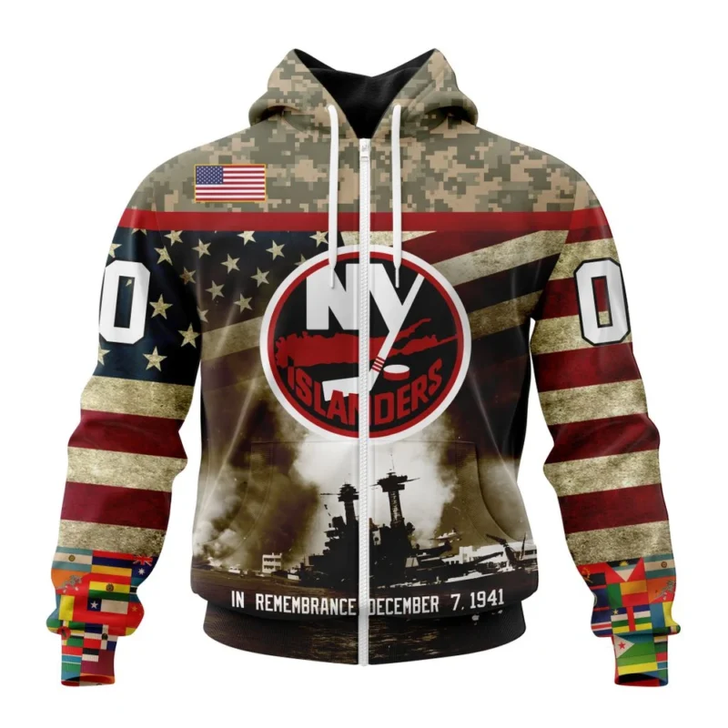 NHL New York Islanders, Specialized Unisex Kits Remember Pearl Harbor,QTNHL 080524B2981