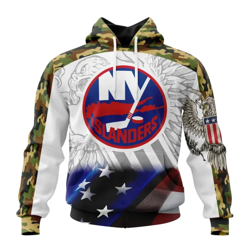 NHL New York Islanders, Specialized Design With Our America Flag And Our America Eagle,QTNHL080524A3444