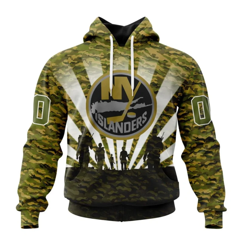 NHL New York Islanders Special Military Camo Kits For Veterans Day And Rememberance Day,QTNHL080524A3482